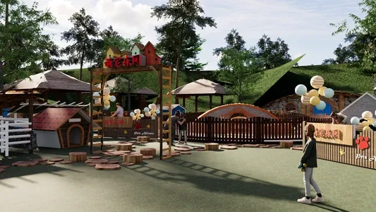 Enscape宠物乐园场景SketchUp草图大师模型下载1096