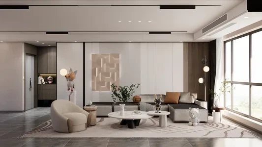 Enscape客厅场景SketchUp草图大师模型下载1440