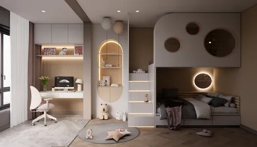 Enscape儿童房场景SketchUp草图大师模型下载1457