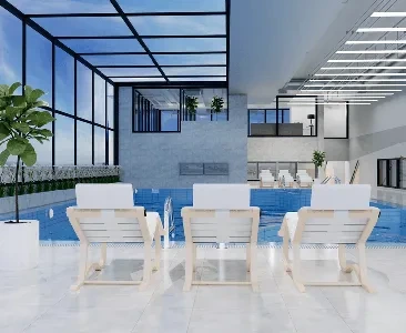 Enscape游泳池场景SketchUp草图大师模型下载2067