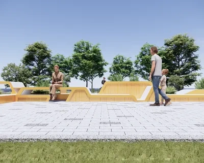 景观树池场景SketchUp草图大师模型下载ID40578