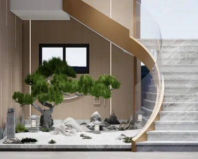 楼梯场景SketchUp草图大师模型下载ID43939