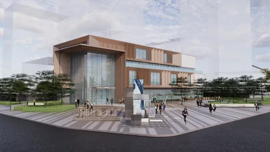 Enscape格栅建筑表皮场景SketchUp草图大师模型下载1102