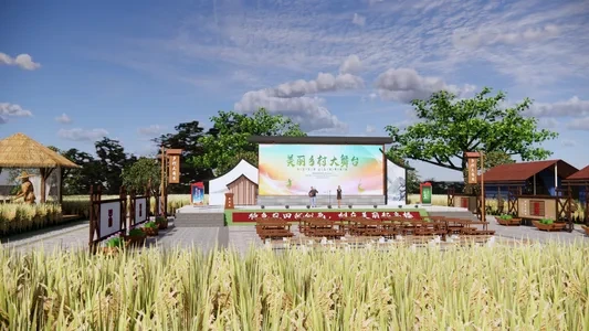 Enscape乡村大舞台场景SketchUp草图大师模型下载1128