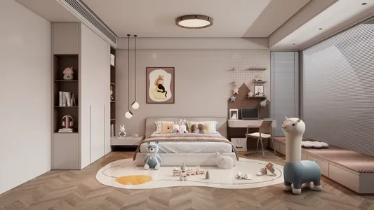 Enscape儿童房场景SketchUp草图大师模型下载1466