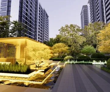 Enscape小区景观场景SketchUp草图大师模型下载1536