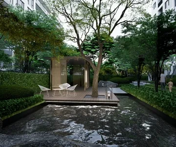 Enscape小区景观场景SketchUp草图大师模型下载1542