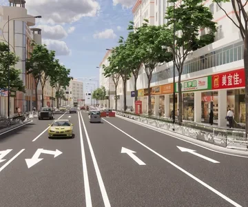 Enscape商业街场景SketchUp草图大师模型下载1543