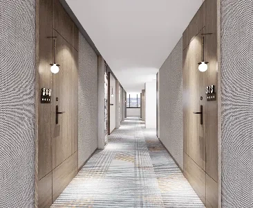 Enscape酒店大堂客房走廊场景SketchUp草图大师模型下载2091