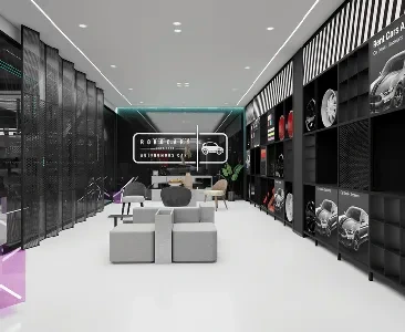 Enscape汽车4S店场景SketchUp草图大师模型下载2103