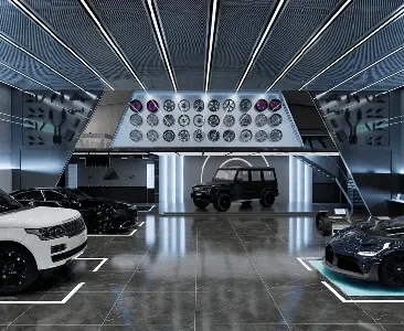Enscape汽车4S店场景SketchUp草图大师模型下载2109
