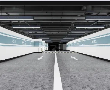 Enscape地下停车场场景SketchUp草图大师模型下载2116