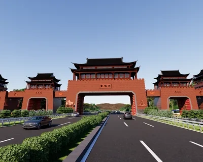 岗亭场景SketchUp草图大师模型下载ID45363
