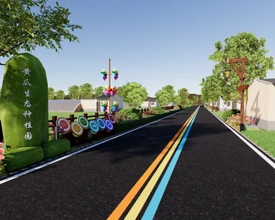 公路场景SketchUp草图大师模型下载ID47699
