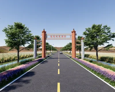 公路场景SketchUp草图大师模型下载ID47703