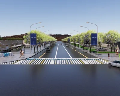 公路场景SketchUp草图大师模型下载ID47708