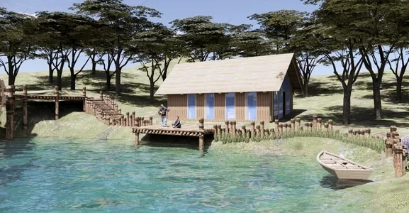 Enscape生态公园场景SketchUp草图大师模型下载1136