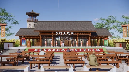 Enscape乡村大舞台场景SketchUp草图大师模型下载1156