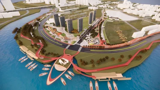 Enscape滨水景观场景SketchUp草图大师模型下载1158
