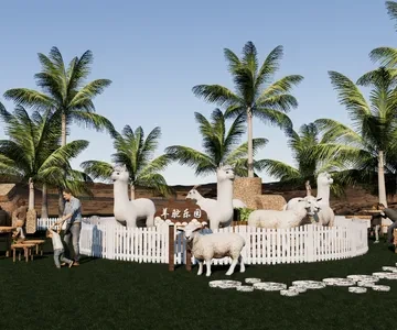 Enscape宠物乐园场景SketchUp草图大师模型下载1544