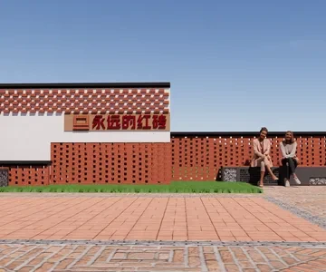 Enscape红砖建筑场景SketchUp草图大师模型下载1545