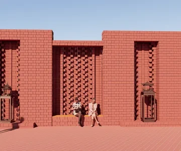 Enscape红砖建筑场景SketchUp草图大师模型下载1547