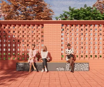 Enscape红砖建筑场景SketchUp草图大师模型下载1549