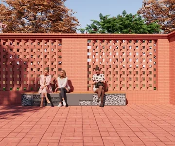 Enscape红砖建筑场景SketchUp草图大师模型下载1552