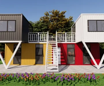 Enscape集装箱建筑场景SketchUp草图大师模型下载1553