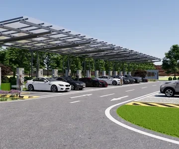 Enscape户外停车场场景SketchUp草图大师模型下载1561