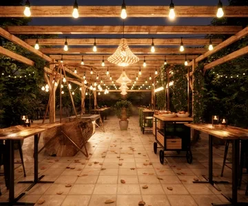 Enscape露天餐饮场景SketchUp草图大师模型下载1562