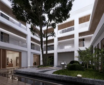 Enscape酒店度假村场景SketchUp草图大师模型下载2118