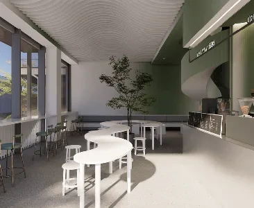 Enscape侘寂餐饮店场景SketchUp草图大师模型下载2129