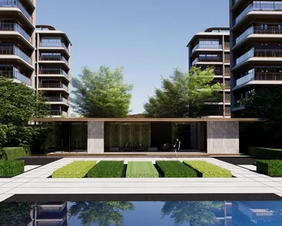 小区大门场景SketchUp草图大师模型下载ID48467