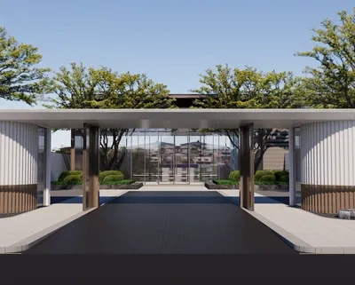 小区大门场景SketchUp草图大师模型下载ID48494