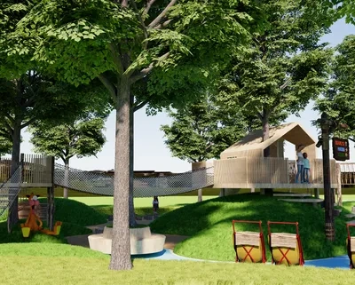 游乐实施场景SketchUp草图大师模型下载ID48746