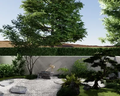 园林小品场景SketchUp草图大师模型下载ID53063