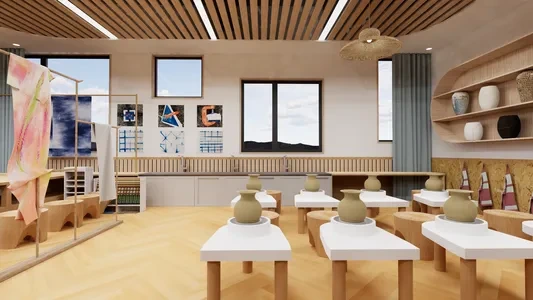 Enscape手工工坊场景SketchUp草图大师模型下载1166