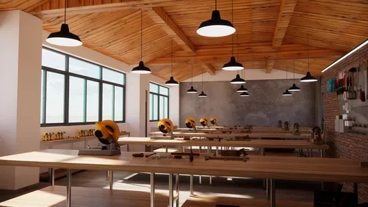 Enscape手工工坊场景SketchUp草图大师模型下载1171