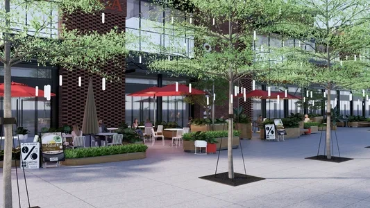Enscape步行街场景SketchUp草图大师模型下载1181