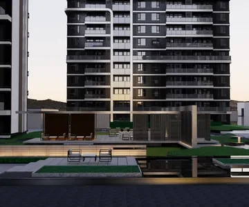 Enscape小区景观场景SketchUp草图大师模型下载1582