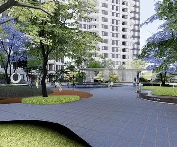 Enscape小区景观场景SketchUp草图大师模型下载1588