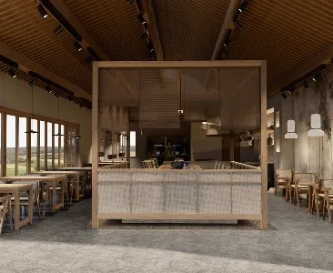Enscape侘寂餐饮店场景SketchUp草图大师模型下载2150