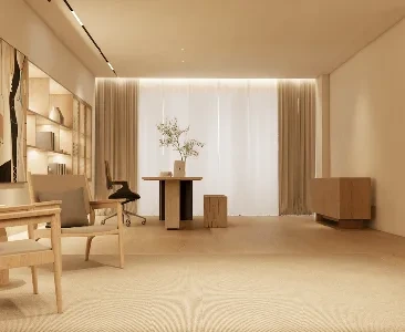 Enscape侘寂风办公室场景SketchUp草图大师模型下载2155