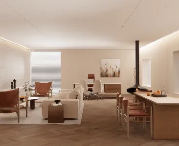 Enscape侘寂风办公室场景SketchUp草图大师模型下载2164