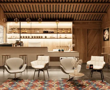 Enscape侘寂餐饮店场景SketchUp草图大师模型下载2176