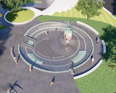 Enscape滑板公园场景SketchUp草图大师模型下载ID55286