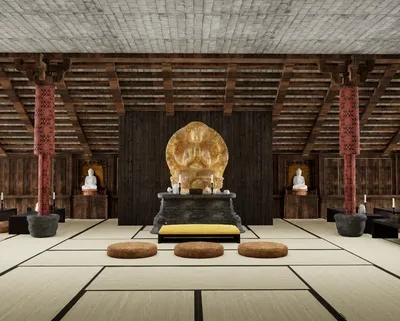 Enscape佛堂场景SketchUp草图大师模型下载ID56117