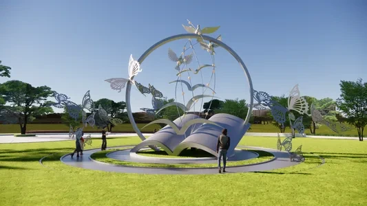 Enscape校园景观场景SketchUp草图大师模型下载1194