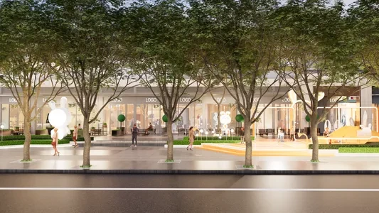 Enscape商业街场景SketchUp草图大师模型下载1206